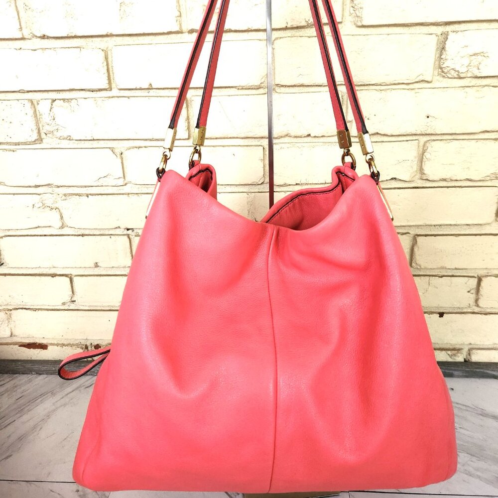 Euc Coach Phoebe Dark Pink Leather Shoulder Bag Purse